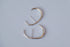 DYLAN Silver C Shape Stud Earrings